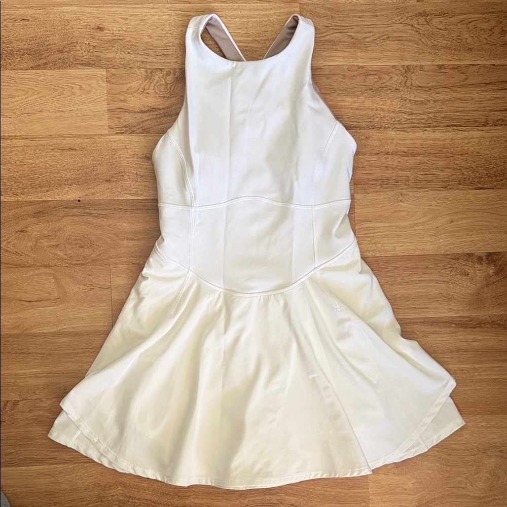 Lululemon Athletica White Racerback Tennis Dress + Reusable mini bag